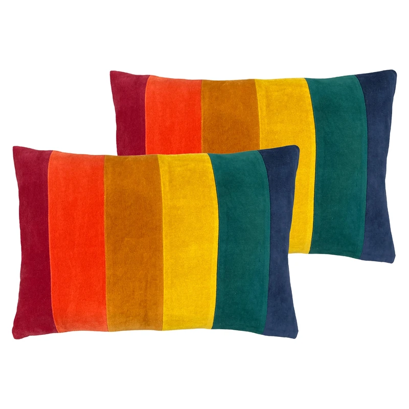 furn. little Rainbow Polyester Filled Cushions Twin Pack