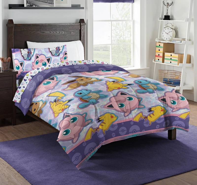 Northwest Pokemon Bed in a Bag Set, Polyester Fiber, Friendly Battle, Twin