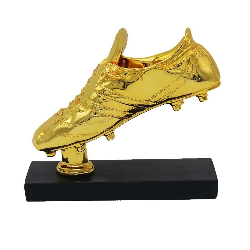 Yiwoop 18k Golden Boot Trophy Award Shoes Replica The Best Player Trophy Cup Fans Souvenir Collectibles - Image 1