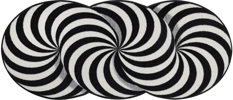 Wash+Dry Infinity Swirl Doormat, 60 x 140 cm, Washable for Indoor and Outdoor Use