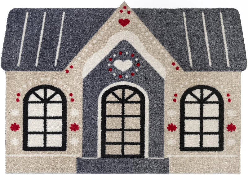 Wash+Dry Cosy Cabin Doormat 60 x 85 cm Washable for Indoor and Outdoor Use