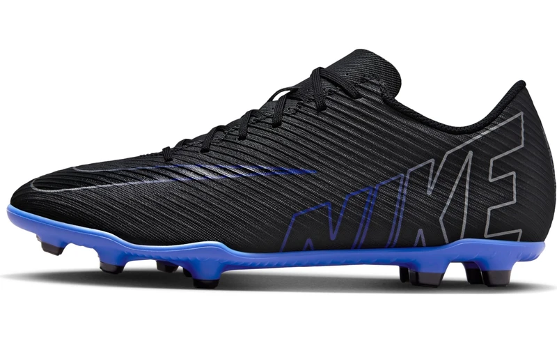 NIKE Vapor 15 Club Fg/Mg Sneaker Black/Chrome-Hyper Royal 9.5