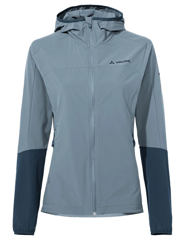 VAUDE Moab IV Softshell Jacket for Women - Transition Jacket Women, Windproof & Breathable MTB Jacket, Recycled Material, Water-Repellent, with Hood