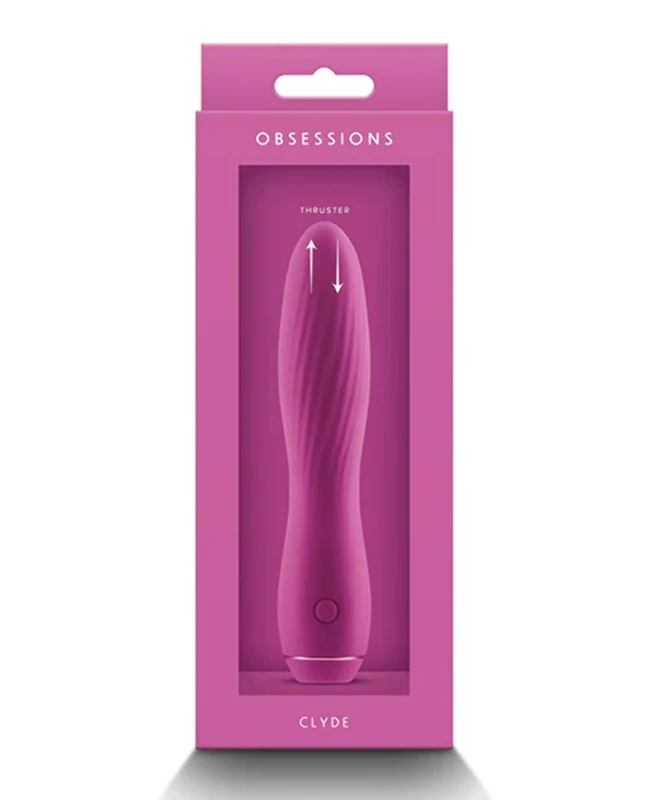 NS Novelties Obsessions Clyde Dark Pink Vibrator 17.2 x 3.8 x 3.8 cm