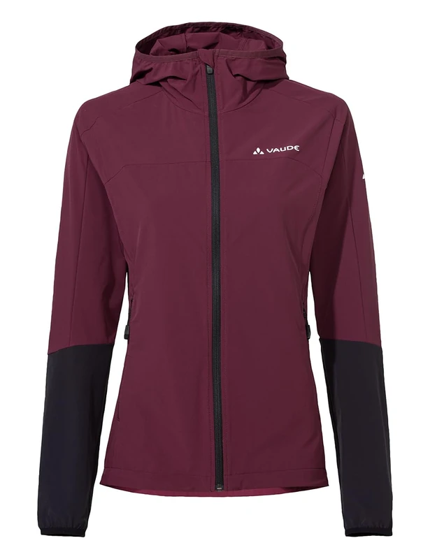 VAUDE Moab IV Softshell Jacket for Women - Transition Jacket Women, Windproof & Breathable MTB Jacket, Recycled Material, Water-Repellent, with Hood