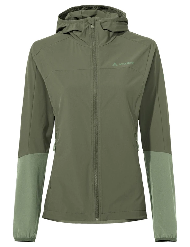 VAUDE Moab IV Softshell Jacket for Women - Transition Jacket Women, Windproof & Breathable MTB Jacket, Recycled Material, Water-Repellent, with Hood