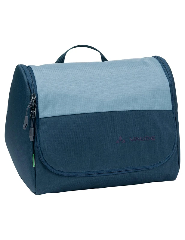 VAUDE WegaWash in Toiletry Bag with Integrated Mirror, Toothbrush Holder and Hanging Hook, Padded Toiletry Bag with Sophisticated Interior Division