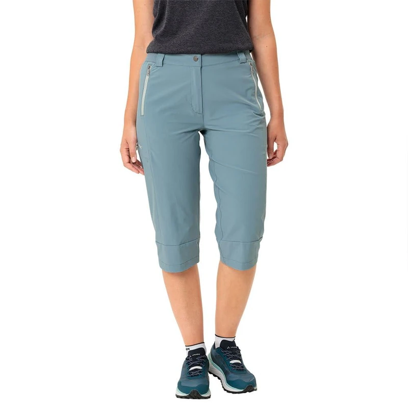 VAUDE Farley Stretch Capri III Women's Hiking Trousers Nordic Blue