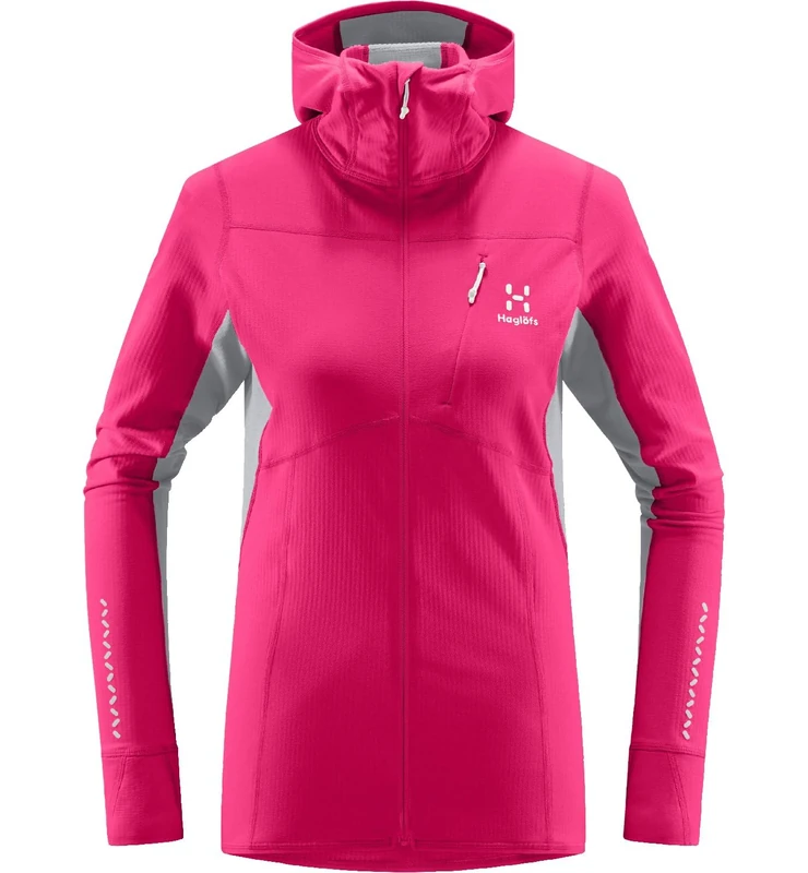 HAGLOFS 605255_4UG L.I.M MID COMP HOOD WOMEN Jacket Women's ULTRA PINK/CONCRETE Size L