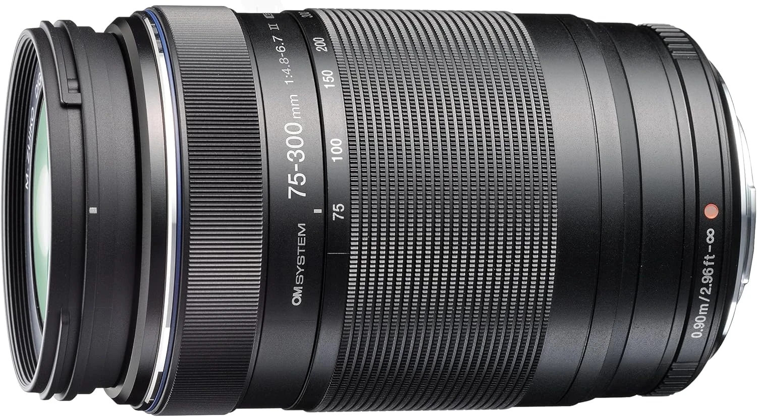 OM SYSTEM M.Zuiko Digital 75-300mm II Lens, Super Telephoto, Compact, Lightweight, Fast Autofocus, for Micro Four Thirds Cameras, Ideal for Wildlife & Sports Photography, Black