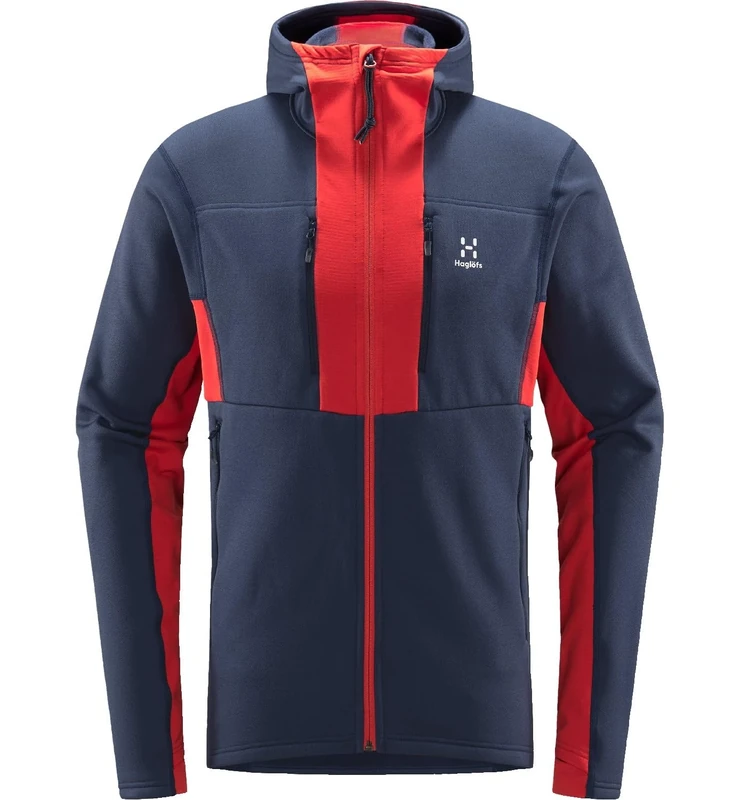 HAGLOFS 604820_4XV ROC NORDIC MID HOOD MEN Sweatshirt Men's TARN BLUE/ZENITH RED Size S