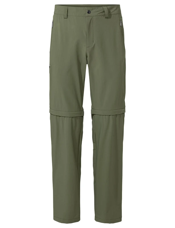 VAUDE Men's Stretch T-Zip Pants II, Hiking Pants Khaki