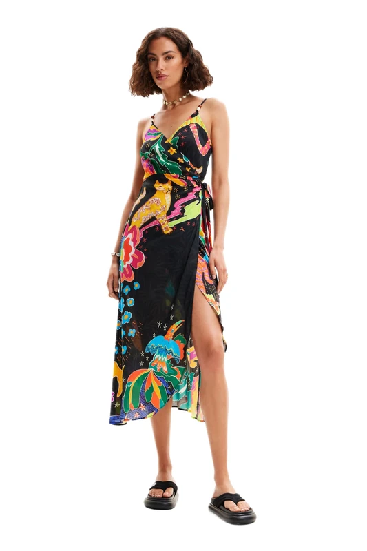 Desigual Women's Swim_Selva One Piece Swimsuit, Black, X-Small