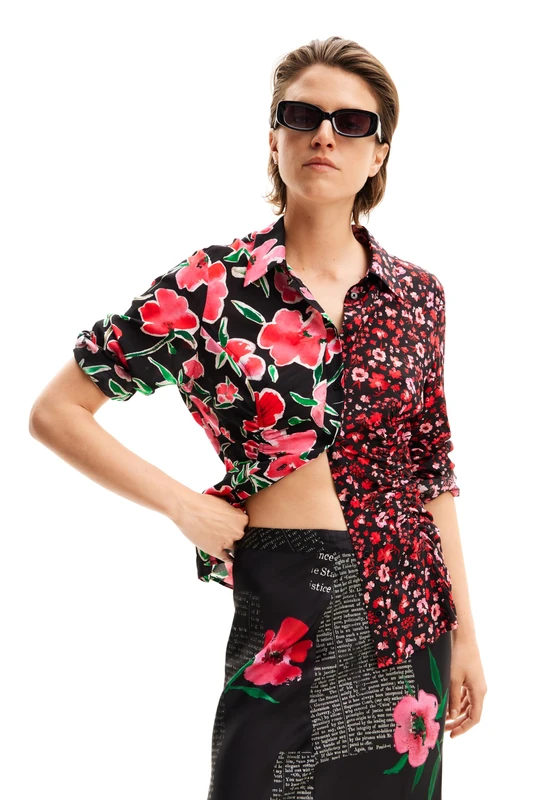 Desigual Women's Cam_milán Blouse, red, L - Image 1