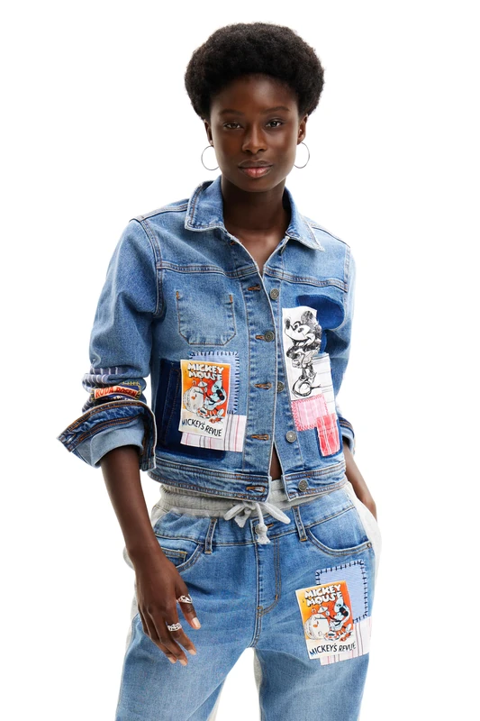 Desigual Women's CHAQ_WALTER WOMAN DENIM TRUCKER JACKET, Blue, - Image 1