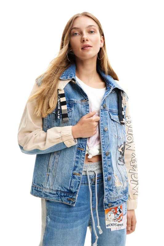 Desigual Women's Chaq_Mickey Art Woman Woven Parka, White, S