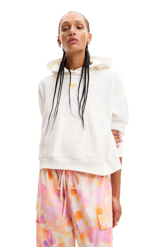 Desigual Women's Sweat_Logo Sweater, White, S