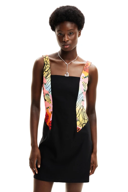 Desigual Women's Vest_Marbella_Lacroix Dress, Black, M