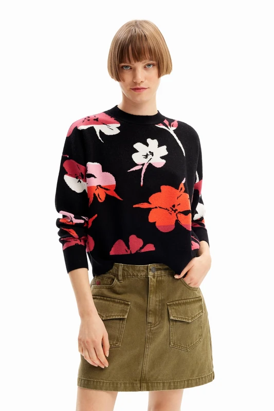 Desigual Women's JERS_Join Sweater, black, L - Image 1