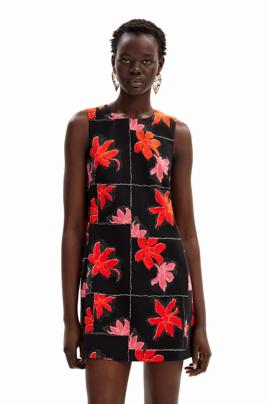 Desigual Women's Dress Sleeveless, Black, M