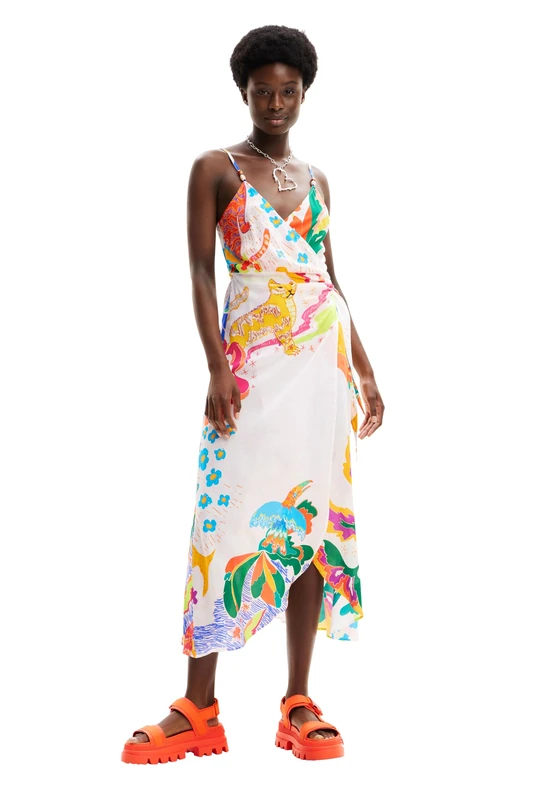 Desigual Women's Swim_Selva One Piece Swimsuit, White, X-Small - Image 1