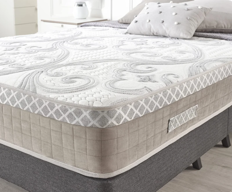 Bed Centre Small Double Hybrid Mattress, Memory Foam Sprung Mattress with Soft Patterned Fabric Cover Designed for the Ultimate Sleep, Breathable with Back Support