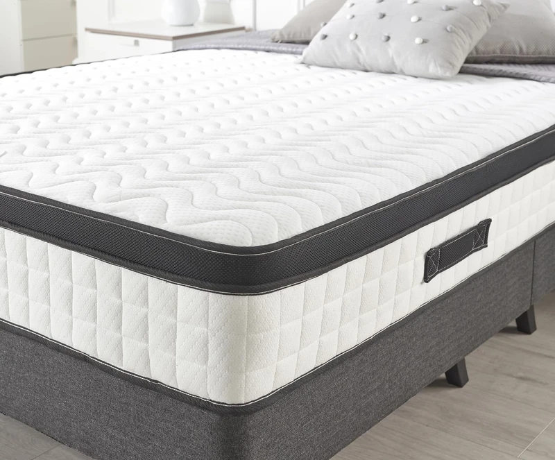 Somnior Beds Rolled Mattress, Memory Foam, White, Double