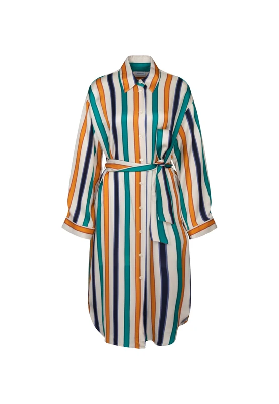 Seidensticker Women's Blouse Dress with tie Belt, Beige, 16