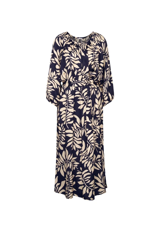 Seidensticker Women's Blouse Dress with tie Belt, Navy, 6