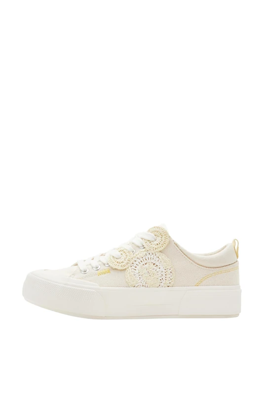Desigual Women's Shoes_Crush_Mickey Trainers, White, 38 EU, White, 5 UK