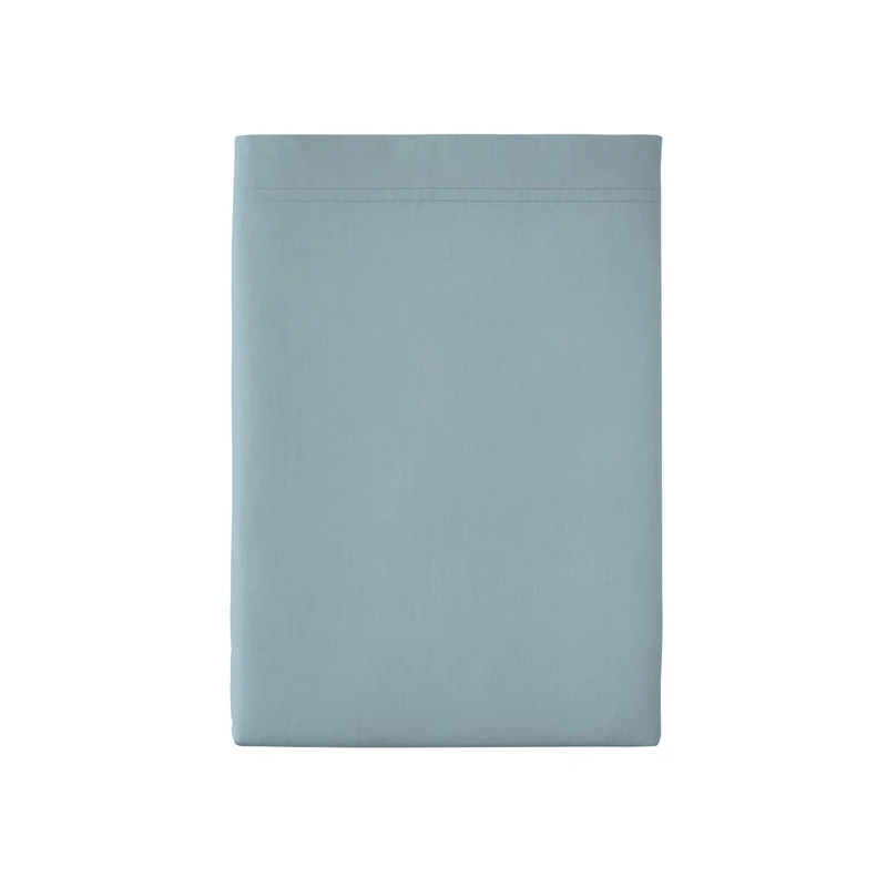 Essix First Cotton Percale Flat Sheet, Ice Blue, 240 x 300 cm
