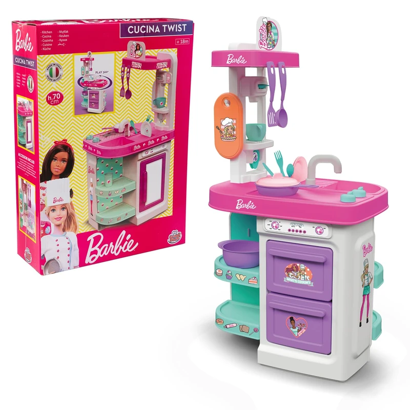 Grandi Giochi Barbie Kitchen Set with Accessories - 75 cm