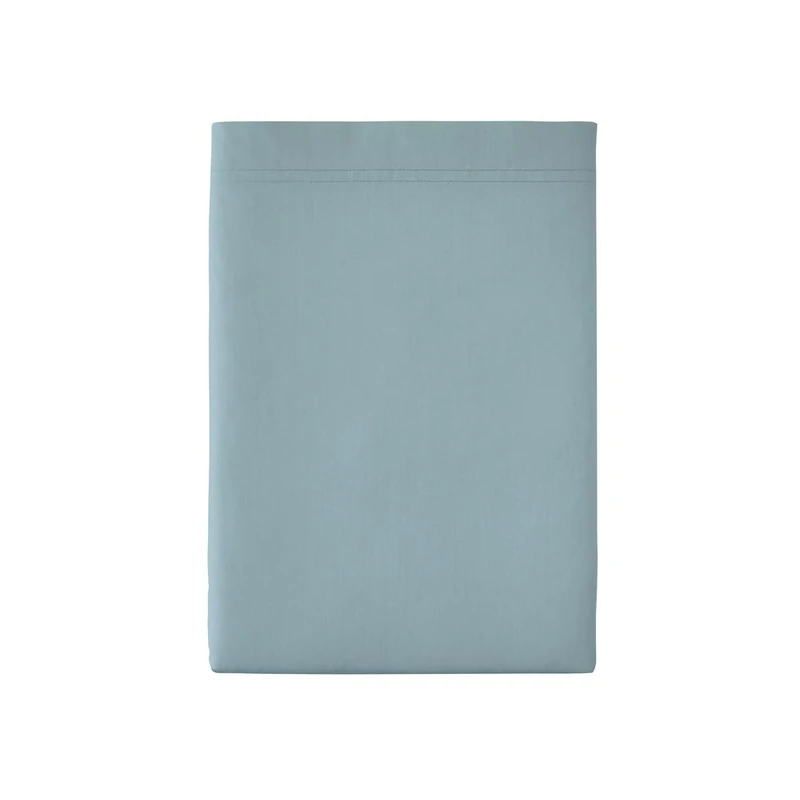 Essix First Cotton Percale Flat Sheet, Ice Blue, 270 x 300 cm