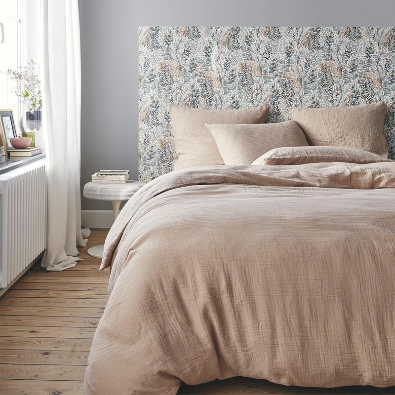 ITC Washed Cotton Gauze Duvet Cover, Natural Beige, 260 x 240 cm