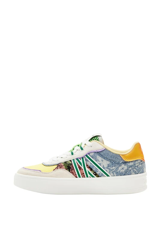 Desigual Women's Shoes_Fancy_Patch Trainers, Material Finishes, 39 EU, Material finishes., 6 UK
