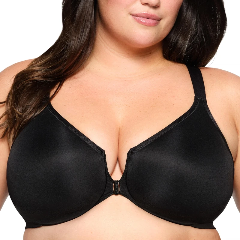 Glamorise Wonderwire Front-Closure Posture Back Underwire Bra 9265 (Women's & Women's Plus) Black