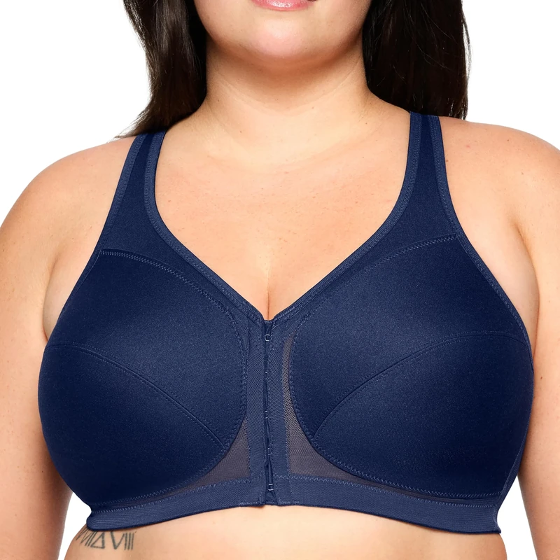 Glamorise MagicLift Front-Closure Posture Back Wirefree Bra 1265 (Women's & Women's Plus) Blue - Image 1