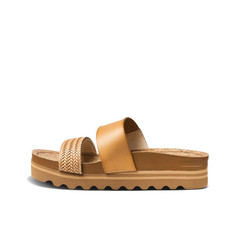 Reef WOMENS SANDALS, CUSHION VISTA HI, NATURAL BRAID, 6 UK