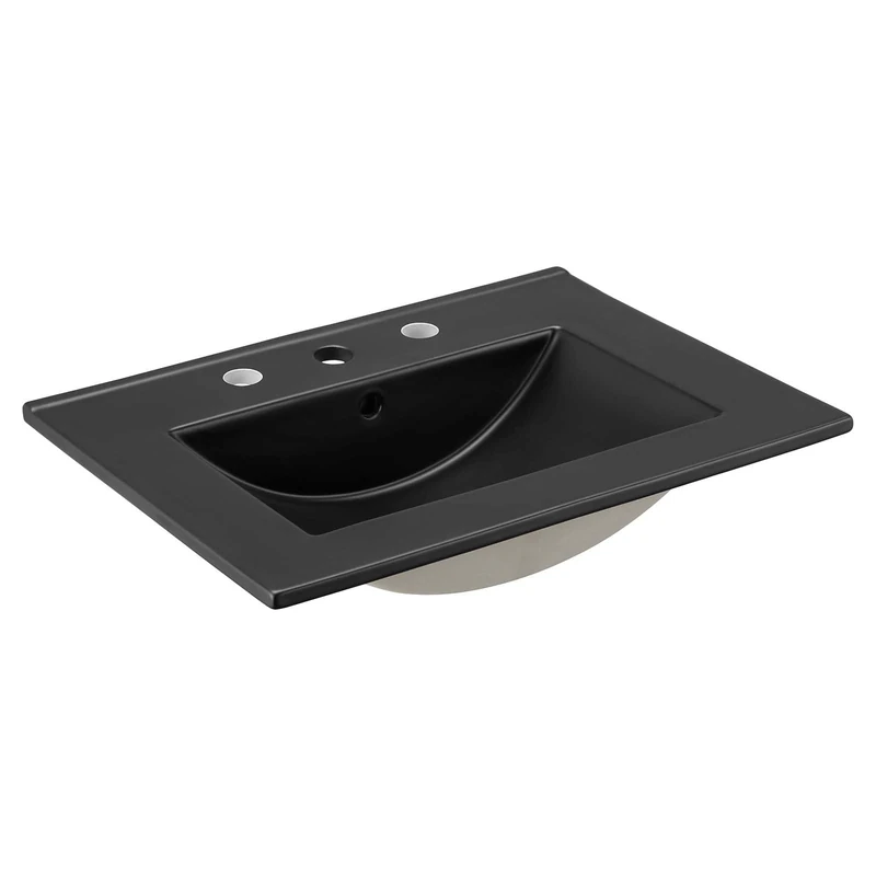 Modway EEI-5069-BLK Cayman 24" Bathroom Sink, Black