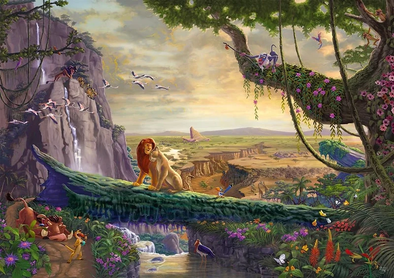 Schmidt | Thomas Kinkade: Disney The Lion King - Return to Pride Rock (6,000 Pieces) | Jigsaw Puzzle | Ages 14+ | 1+ Players, Earthy Shades