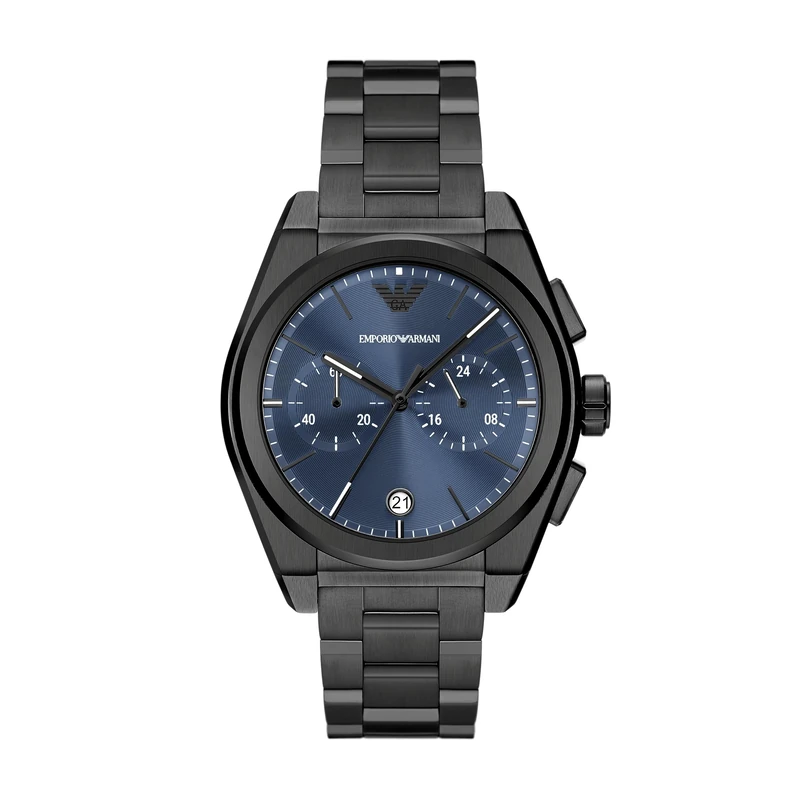 Emporio Armani Watch for Men, Chronograph Movement, Stainless Steel Watch with a 43mm Case Size
