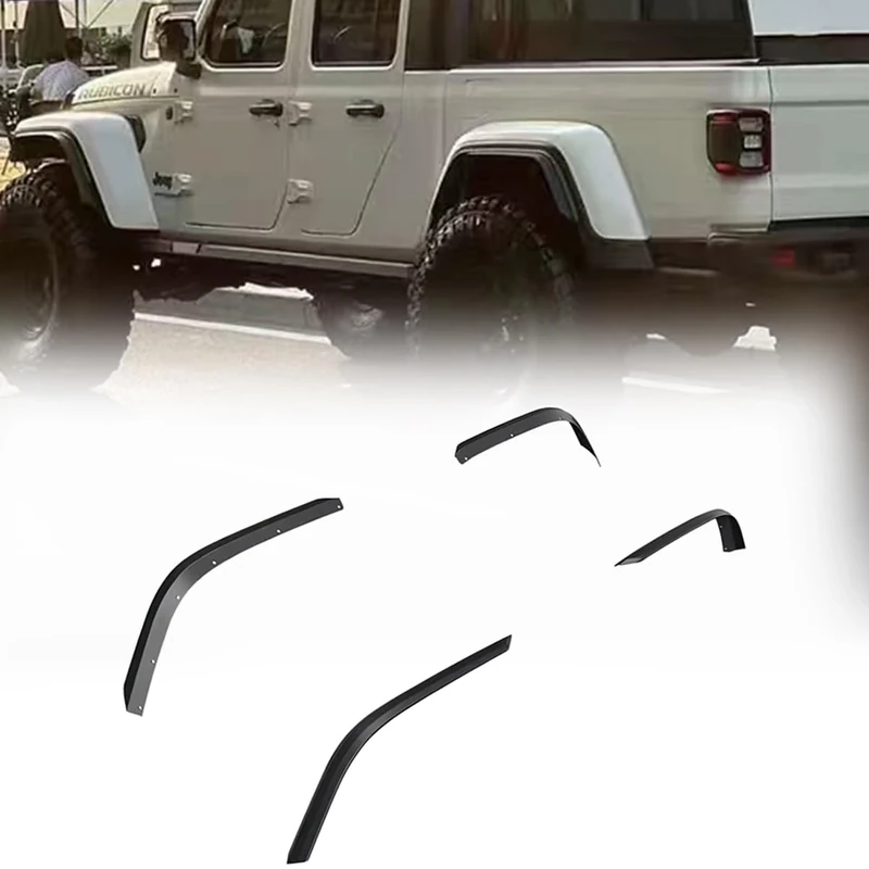 Fender Flares Extensions Set Compatible with Jeep Gladiator JT 2020-2023 Models(Not fit Mojave Rubicon)