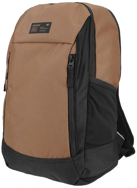 4F Backpack U189, Unisex Adult Backpack, Light Brown, Single, Light Brown, One Size