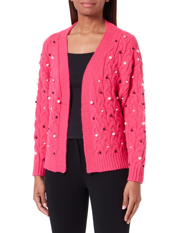 faina Women's Sweater Cardigan, Pink, M/L