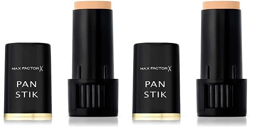 Max Factor Pan Stik Foundation, 14 Cool Copper, Full Coverage and Smooth Texture for Dewy Skin Look, 9 g (Pack of 2)