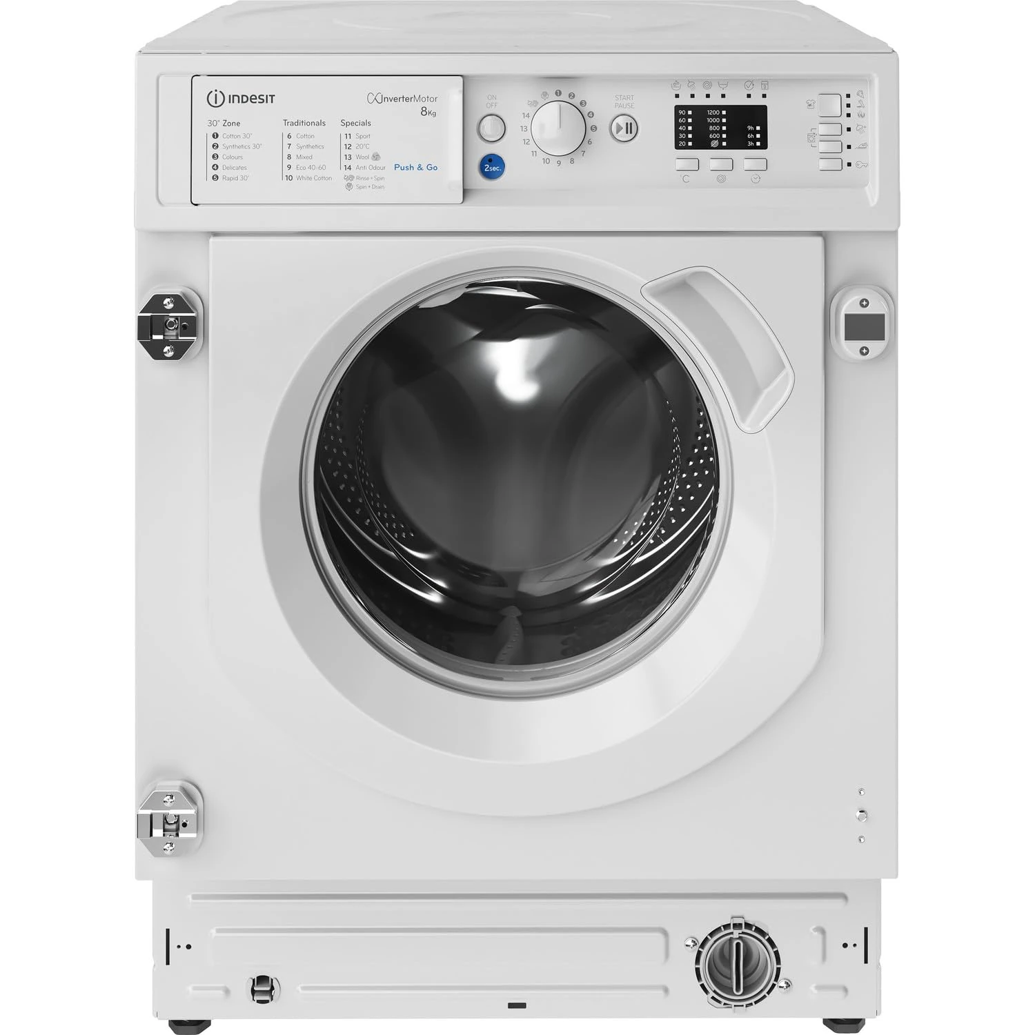 Indesit PushandGo BI WMIL 81485 UK 8 kg Built-in Washing Machine
