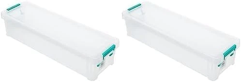STORESTACK 370 x 110 x 80 mm Box - Clear (Pack of 2)