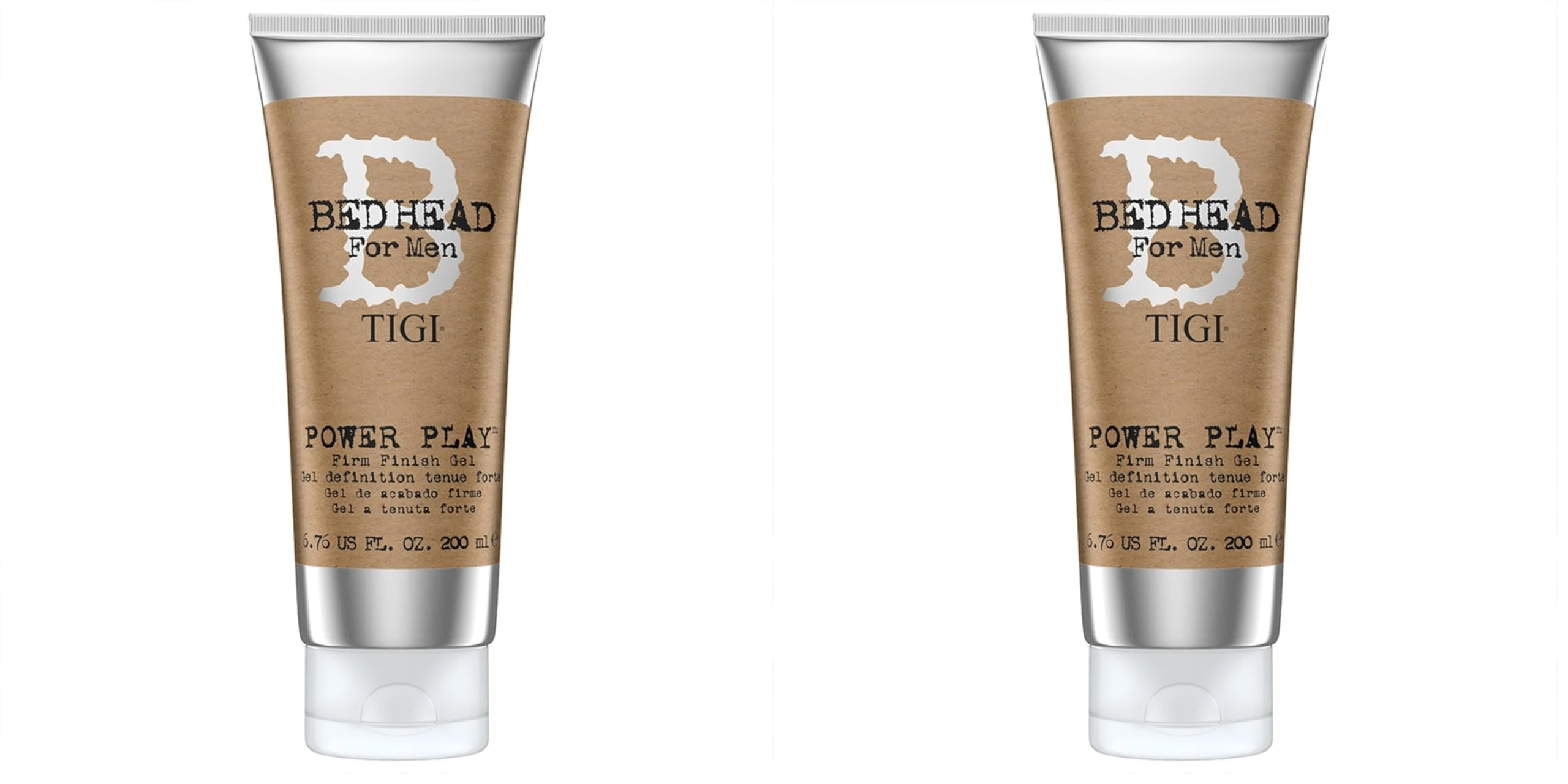 Bed Head for Men by TIGI - Power Play Mens Hair Gel - Strong Hold - Hair Styling - 200 ml (Pack of 2)