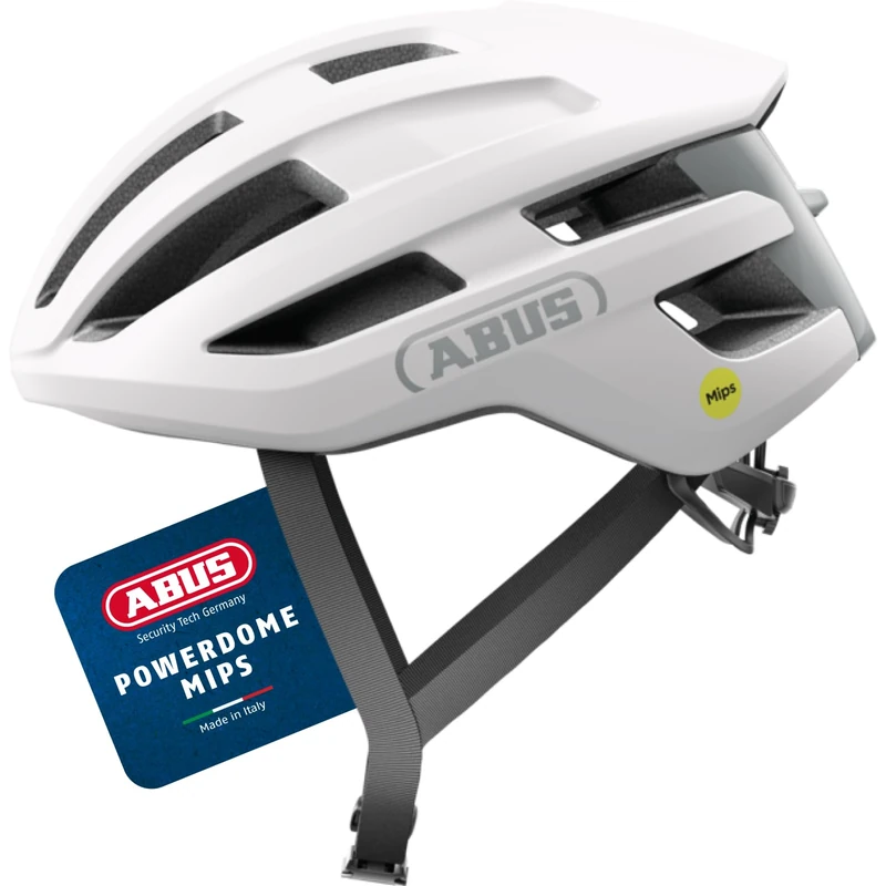 ABUS PowerDome MIPS Road Bike Helmet - White, Size L