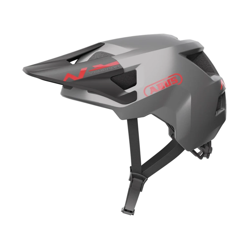 ABUS MTB helmet YouDrop - bike helmet for kids and teens - for everyday use or off-road touring - with room for a ponytail - silver, size S